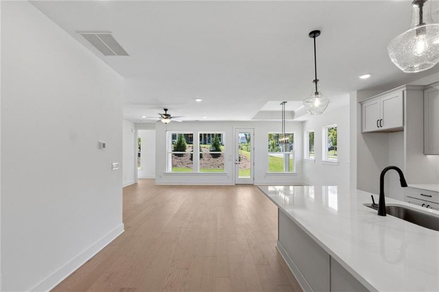 Spacious, unfurnished interior of a new home in Crescent Pointe at Great Sky, Canton (Image 12). Spacious, unfurnished interior of a new home in Crescent Pointe at Great Sky, Canton (Image 12).