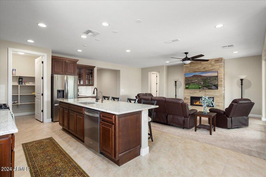 Kitchen toward Great Room