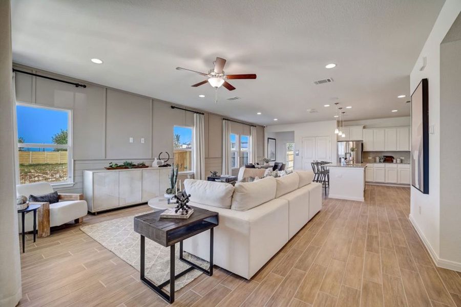 Furnished interior view inside a new home in Cool Water at Sonterra, Jarrell (Image 10).