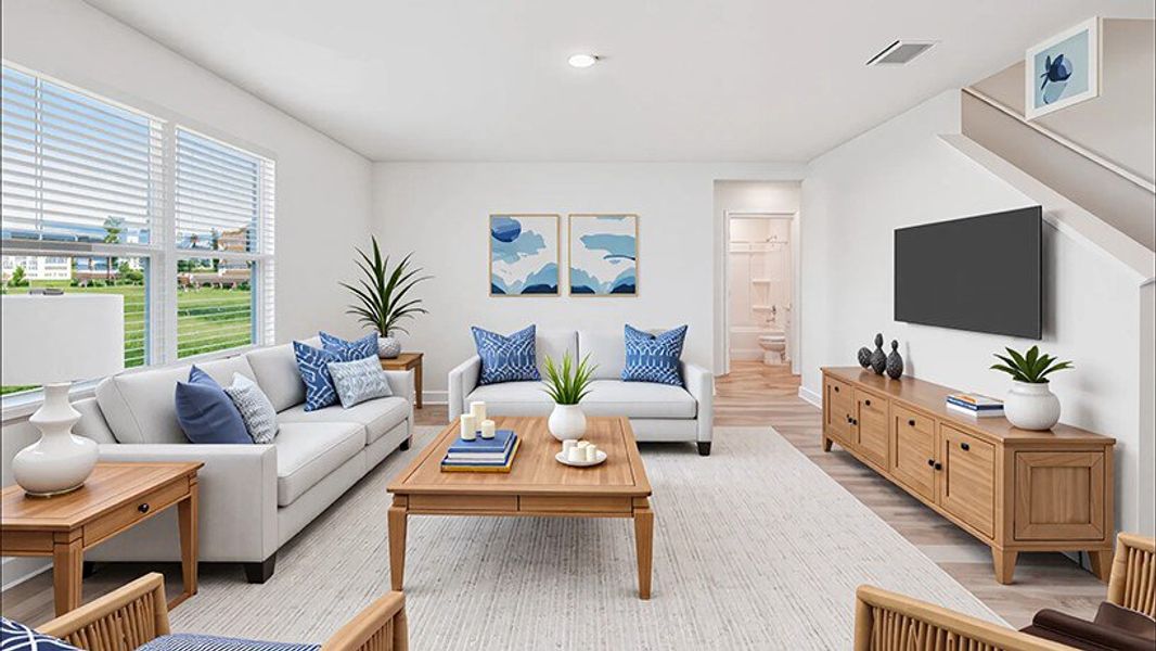Representative furnished interior of a home built from the Hayden by D.R. Horton in Sandal Key, Weeki Wachee (Image 3).
