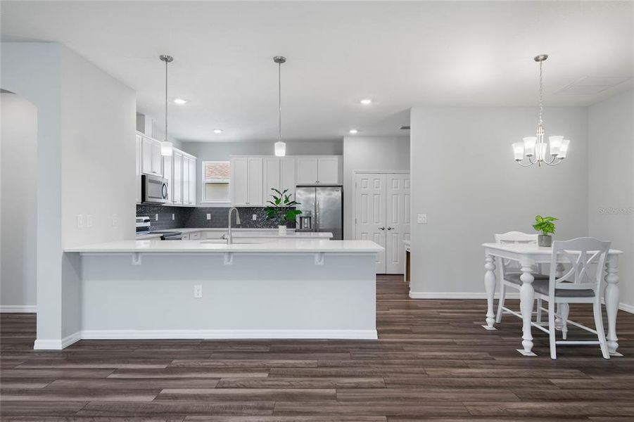 Furnished interior view inside a new home in Sawmill Creek at Palm Coast Park, Palm Coast (Image 5). Furnished interior view inside a new home in Sawmill Creek at Palm Coast Park, Palm Coast (Image 5).