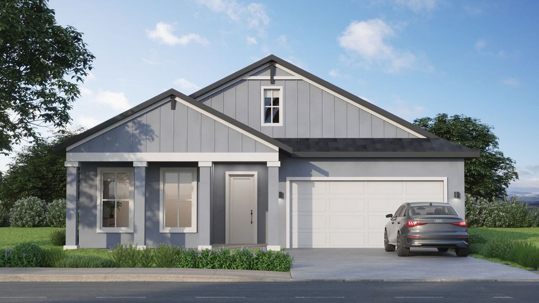 Representative exterior photo of a completed home built from the Sabino by Estela Living in Palm Coast, Palm Coast, FL (Image 5). Representative exterior photo of a completed home built from the Sabino by Estela Living in Palm Coast, Palm Coast, FL (Image 5).
