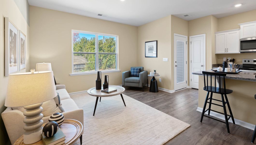 Furnished interior view inside a new home in Tanglewood Townes, Greenville (Image 8).