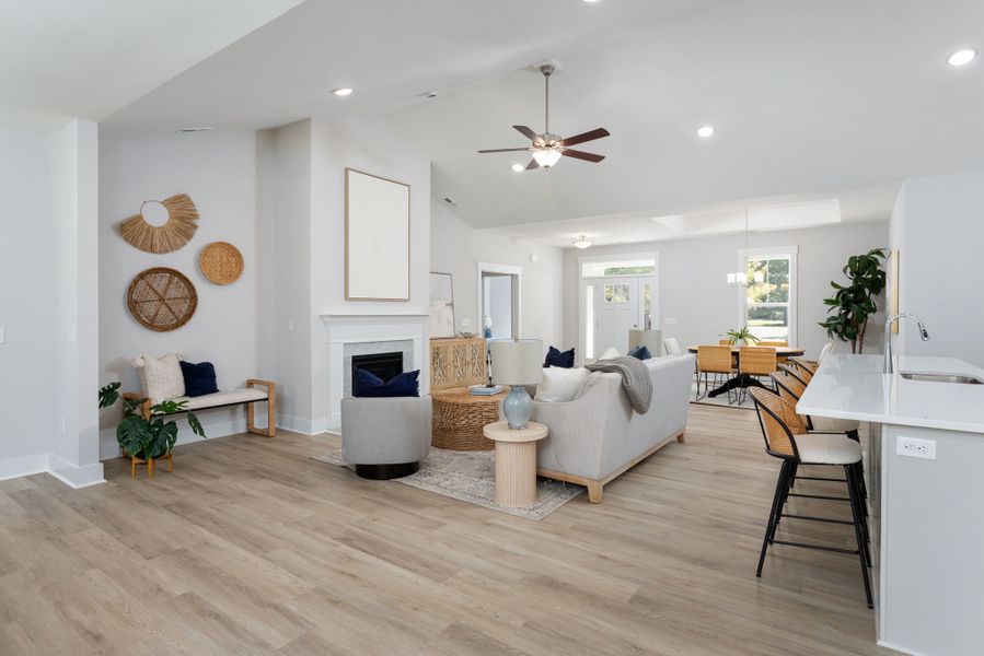 Furnished interior view inside a new home in The Bluffs at Lake Waccamaw, Lake Waccamaw (Image 42).