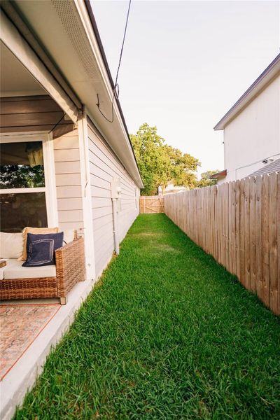 Exterior details and patio area of a home in , Bryan (Image 25).