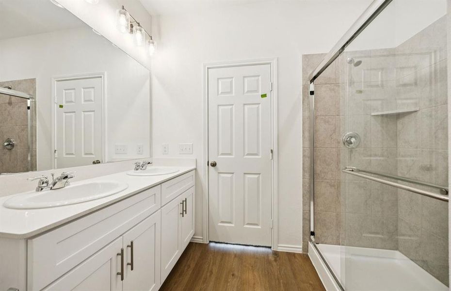 Owner's private bath with double vanity Owner's private bath with double vanity