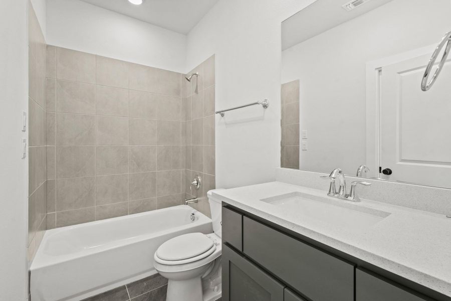 Furnished interior view inside a new home in Bridgeland, Cypress (Image 15). Furnished interior view inside a new home in Bridgeland, Cypress (Image 15).