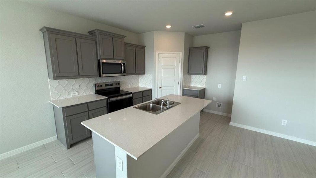 Kitchen - All Home and community information, including pricing, included features, terms, availability and amenities, are subject to change at any time without notice or obligation. All Drawings, pictures, photographs, video, square footages, floor plans, elevations, features, colors and sizes are approximate for illustration purposes only and will vary from the homes as built.