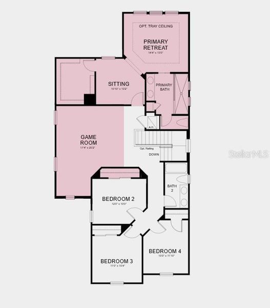 2D floor plan layout of this home in Skye Ranch Community Group Page, Sarasota, FL (Image 4).