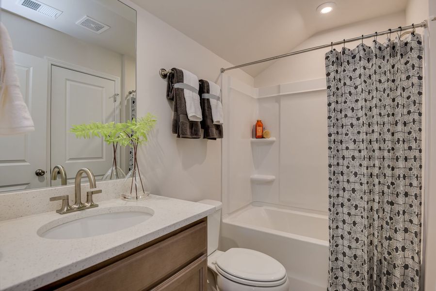Furnished interior view inside a new home in The Beacon at Old Peachtree Single Family Homes, Lawrenceville (Image 204).