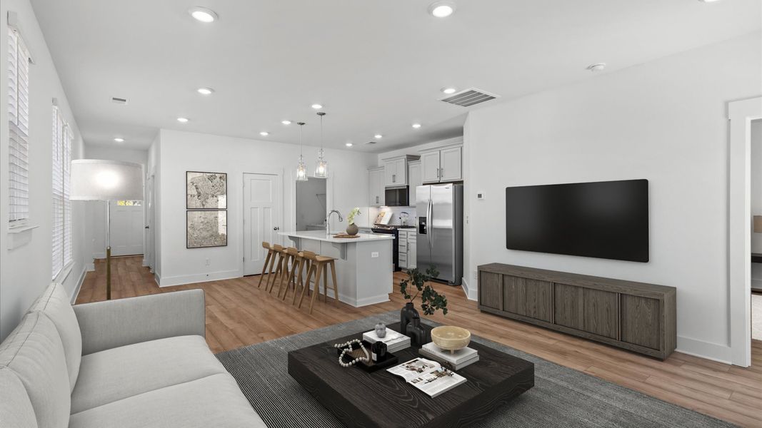 Furnished interior view inside a new home in Pleasant Falls, Moore (Image 25). Furnished interior view inside a new home in Pleasant Falls, Moore (Image 25).