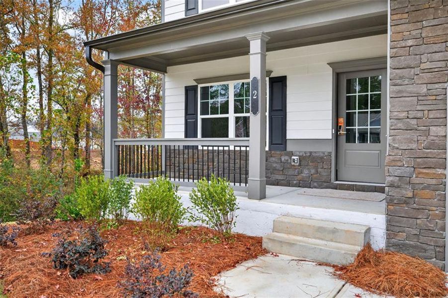 Exterior details and patio area of a home in Garrett Preserve, Douglasville (Image 27).