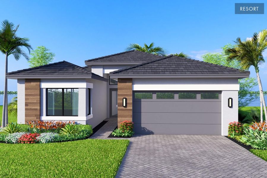 Representative exterior photo of a completed home built from the Bimini II by GL Homes in Valencia Vista at Riverland, Port St. Lucie, FL (Image 2). Representative exterior photo of a completed home built from the Bimini II by GL Homes in Valencia Vista at Riverland, Port St. Lucie, FL (Image 2).