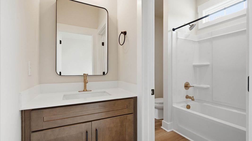 Furnished interior view inside a new home in Pelham Crossing Single Family Homes, Greer (Image 10).