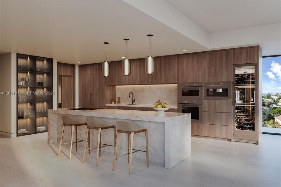 Furnished interior view inside a new home in , Bay Harbor Islands (Image 3).