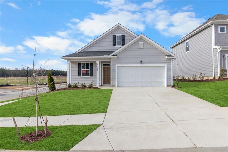 Front exterior of a new home in Tillery Park, Grovetown, GA, highlighting curb appeal (Image 1). Front exterior of a new home in Tillery Park, Grovetown, GA, highlighting curb appeal (Image 1).