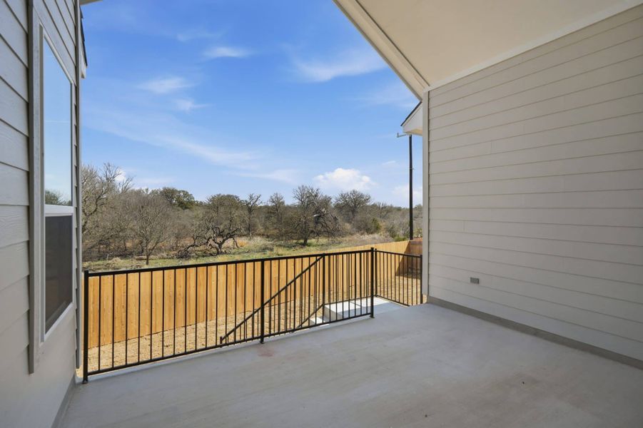 Exterior details and patio area of a home in Esperanza, Boerne (Image 23).