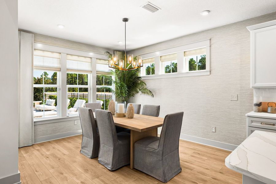 Furnished interior view inside a new home in Breakfast Point East, Panama City Beach (Image 12).