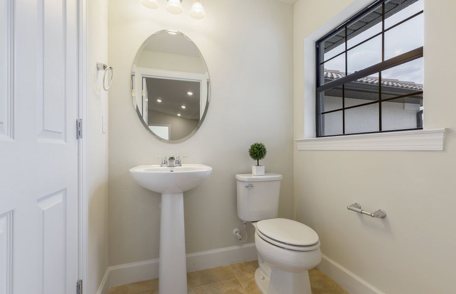 Powder room, perfect for visiting guests
