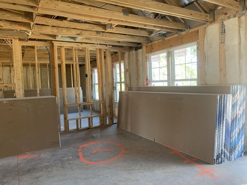 In-progress construction of a new home in Oak Grove, Conway, SC (Image 4). In-progress construction of a new home in Oak Grove, Conway, SC (Image 4).