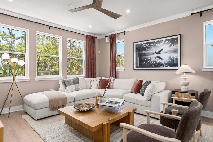 Furnished interior view inside a new home in EvenTide, New Smyrna Beach (Image 17).