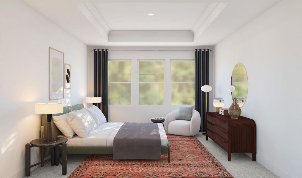Tranquil primary suite (*Artist rendering used for illustration purposes only.) Tranquil primary suite (*Artist rendering used for illustration purposes only.)