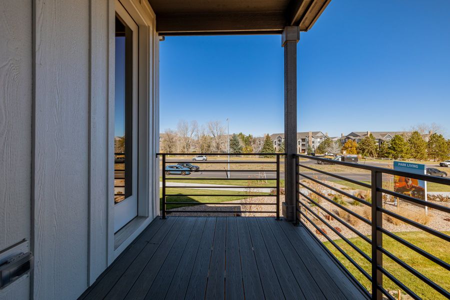 Exterior details and patio area of a home in Arras Park, Thornton (Image 24).