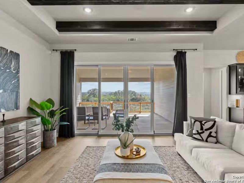 Furnished interior view inside a new home in Potranco Oaks, Castroville (Image 15).