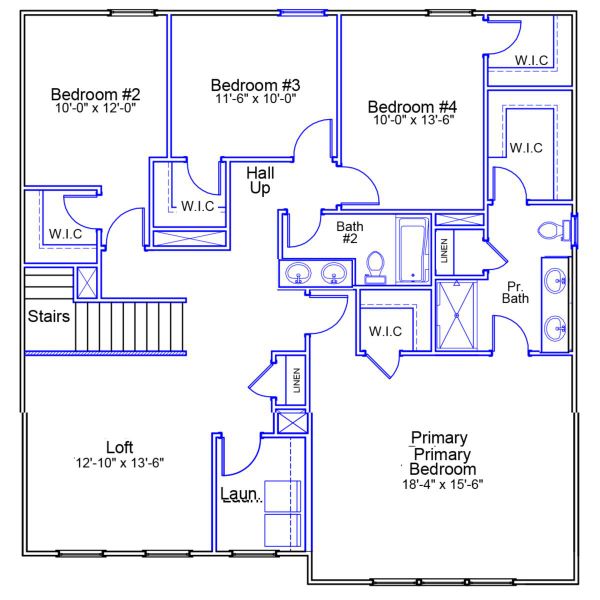 2D floor plan layout of this home in Stapleton, Clemmons, NC (Image 3).