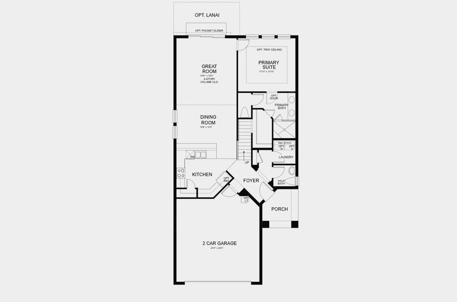 2D floor plan layout for the Captiva by Taylor Morrison in Hillcrest, San Antonio, FL (Image 4).