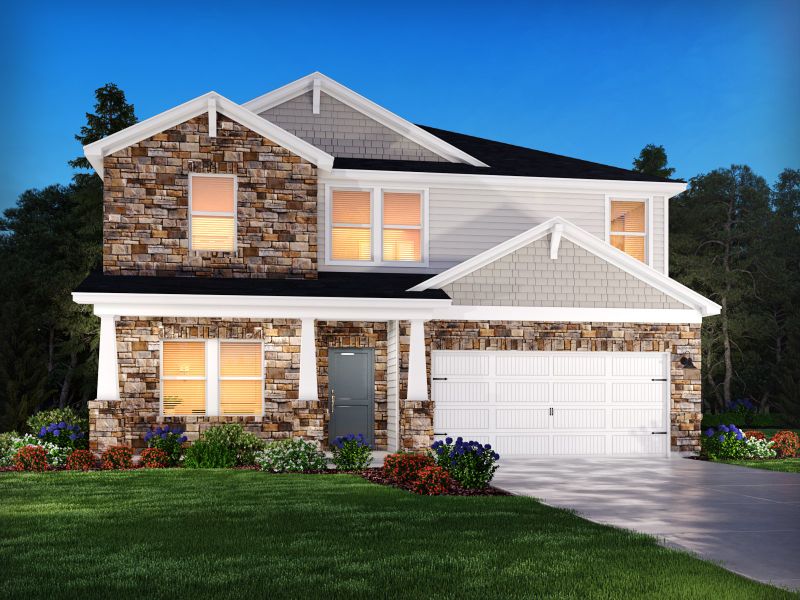 Representative exterior photo of a completed home built from the Chatham by Meritage Homes in Clear Pond - The Coastline Series, Myrtle Beach, SC (Image 18).