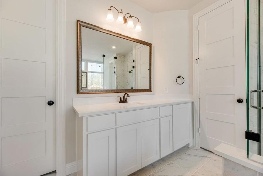 Furnished interior view inside a new home in Dominion of Pleasant Valley, Wylie (Image 11).