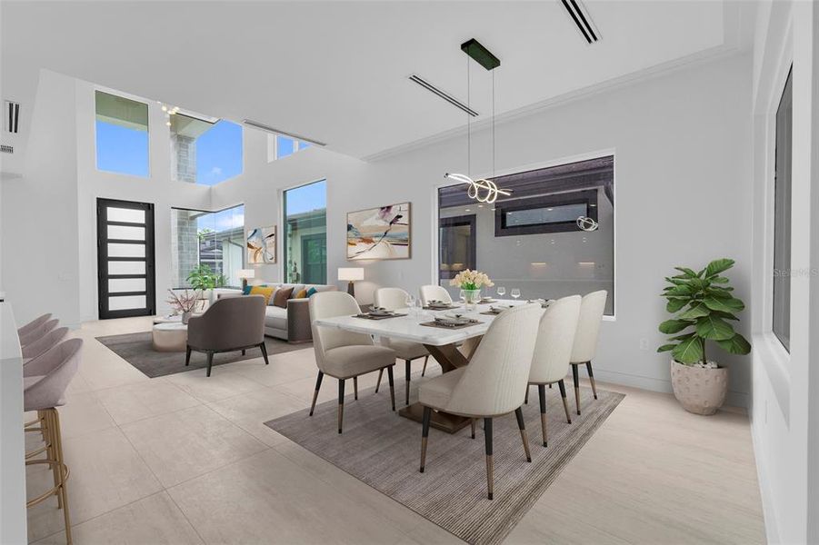 Furnished interior view inside a new home in Hampton Green at Providence, Davenport (Image 42).
