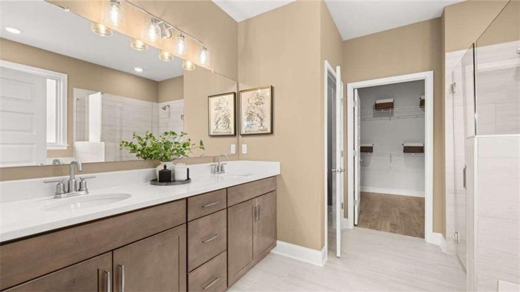 Furnished interior view inside a new home in Oak Ridge Meadows - Active Adult, Locust Grove (Image 15).