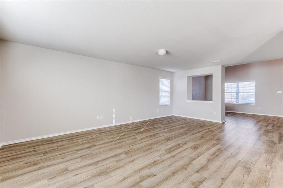 Unfurnished room featuring light hardwood / wood-style flooring