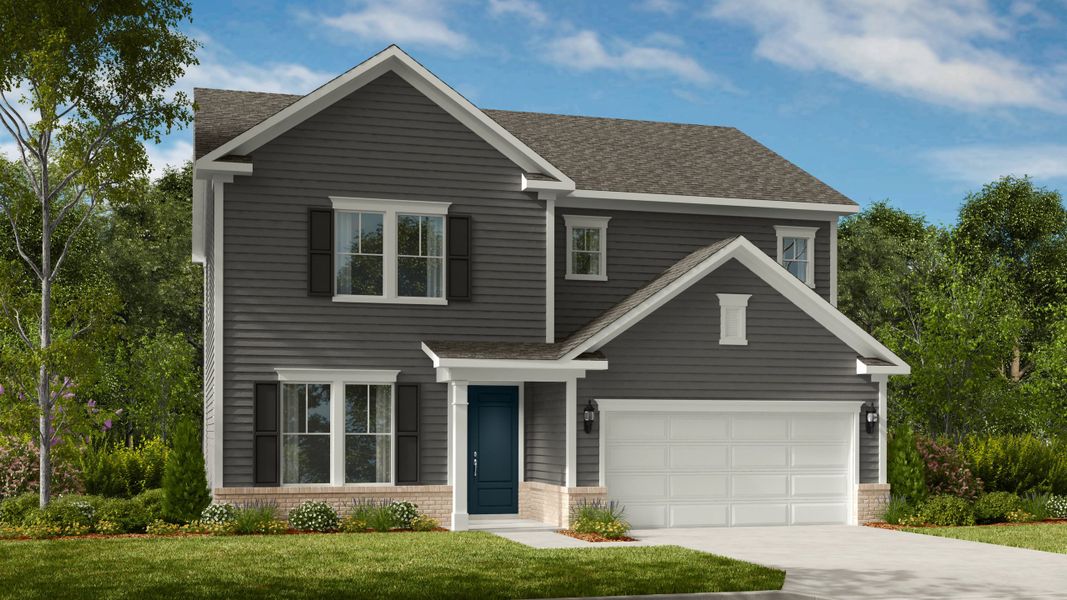 Representative exterior photo of a completed home built from the Elizabeth by Taylor Morrison in River Falls, Tega Cay, SC (Image 23).