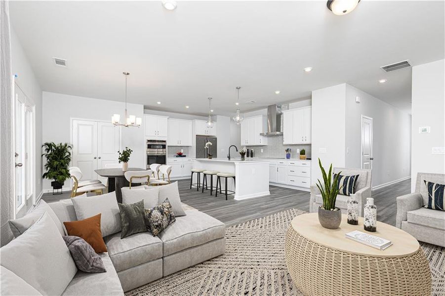 Furnished interior view inside a new home in Annsbury Park, Lilburn (Image 9).