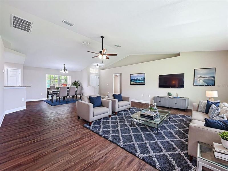 Furnished interior view inside a new home in , Dunnellon (Image 8).