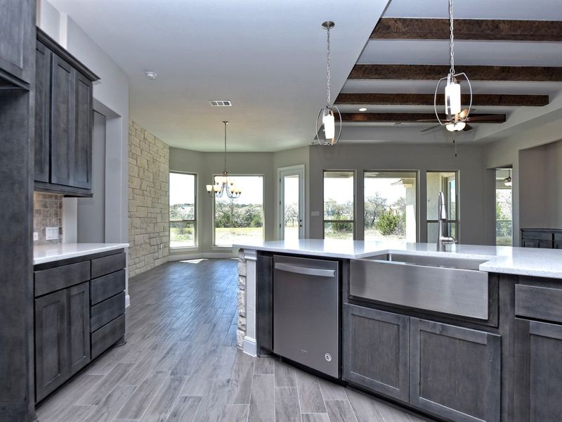 Representative furnished interior of a home built from the San Simeon I by Giddens Homes in Clearwater Ranch, Liberty Hill (Image 288).