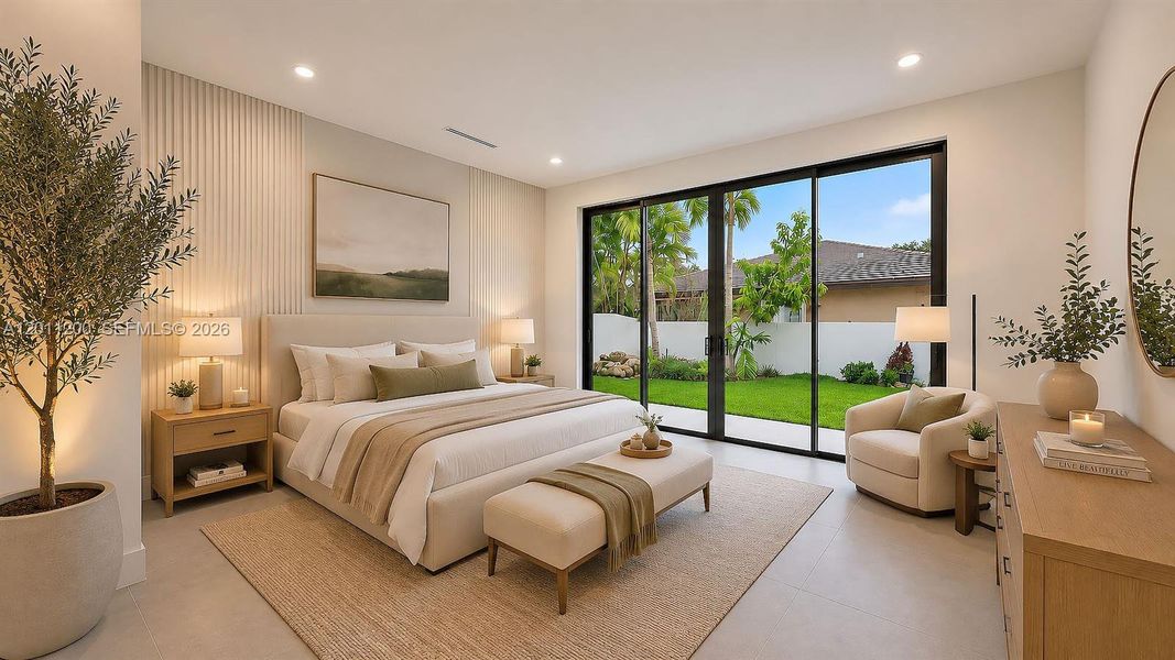 Furnished interior view inside a new home in , Miami Lakes (Image 53).
