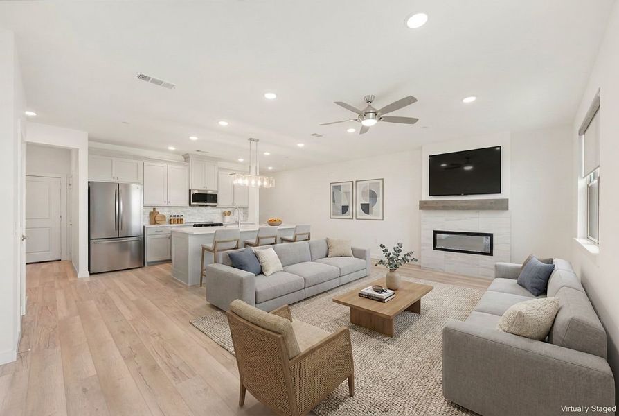 Furnished interior view inside a new home in Wildridge, Oak Point (Image 14). Furnished interior view inside a new home in Wildridge, Oak Point (Image 14).