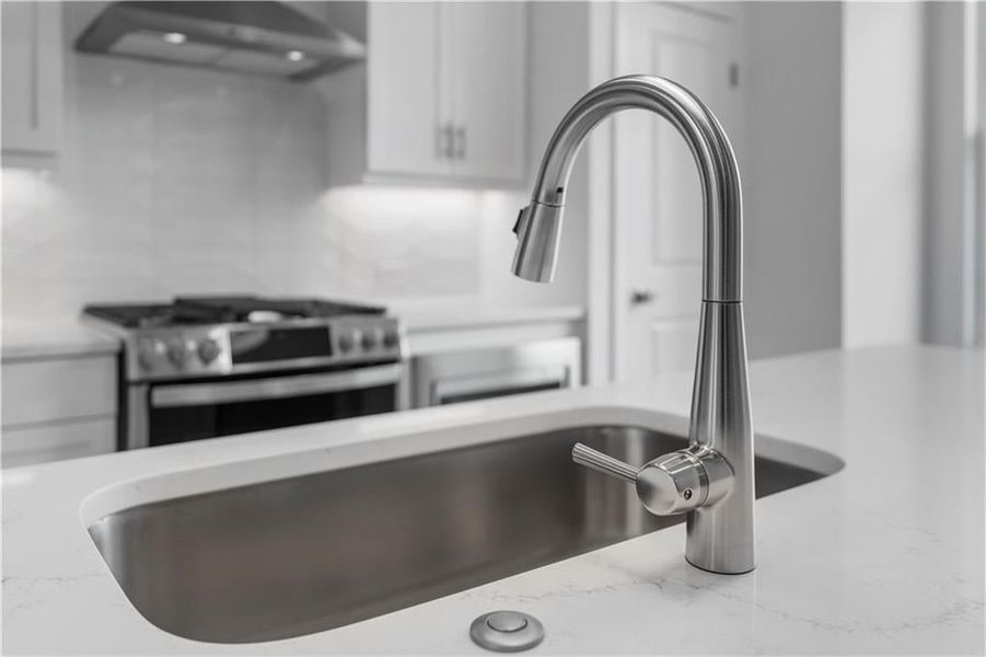 single bowl sink with garbage disposal - *Pictures represent a previously built home, not the actual home, home is under construction*