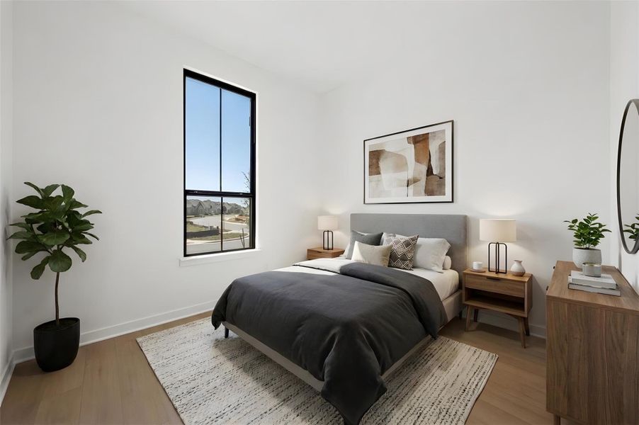 Furnished interior view inside a new home in 6 Creeks, Kyle (Image 12).