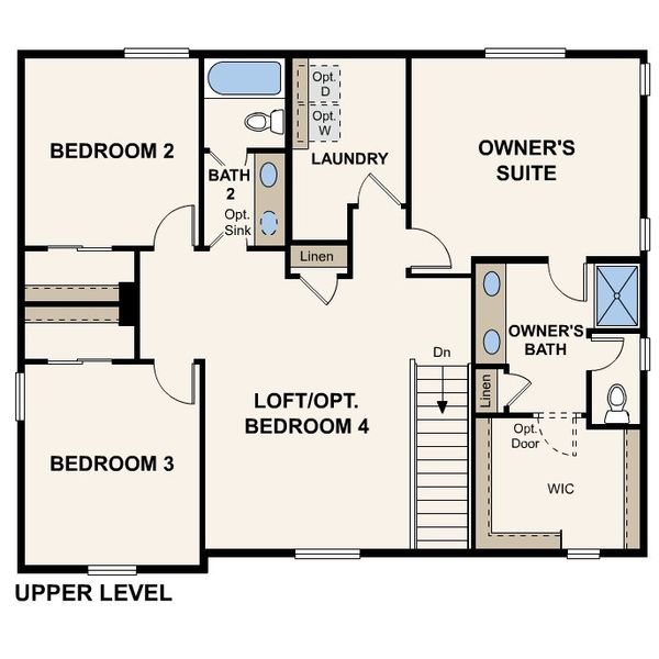 2D floor plan layout of this home in Red Barn Meadows, Mead, CO (Image 4).