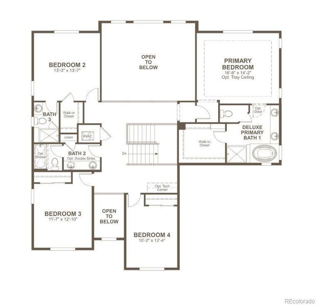 2D floor plan layout of this home in Kitchel Lake, Timnath, CO (Image 2).