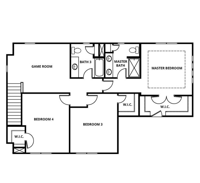 2D floor plan layout of this home in Stoneridge Hills, Rock Hill, SC (Image 3).