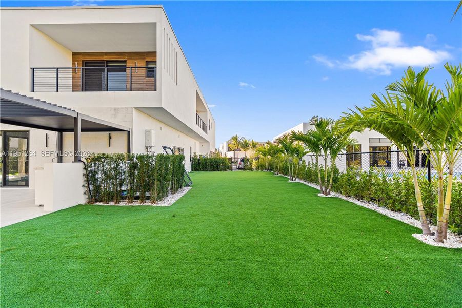 Exterior details and patio area of a home in , Weston (Image 34).