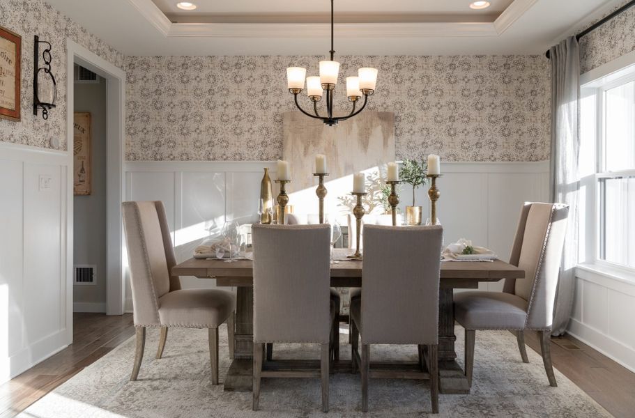 Representative furnished interior of a home built from the Parker by Keystone Custom Homes in Windermere Farms, Waxhaw (Image 7).