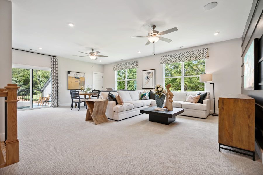 Representative furnished interior of a home built from the Stowe by Tri Pointe Homes in Seven Oaks, Belmont (Image 18).