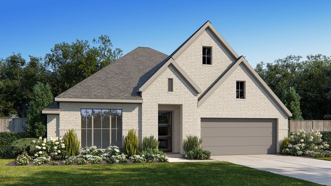 Representative exterior photo of a completed home built from the 2738P by Perry Homes in Colton, Todd Mission, TX (Image 1). Representative exterior photo of a completed home built from the 2738P by Perry Homes in Colton, Todd Mission, TX (Image 1).